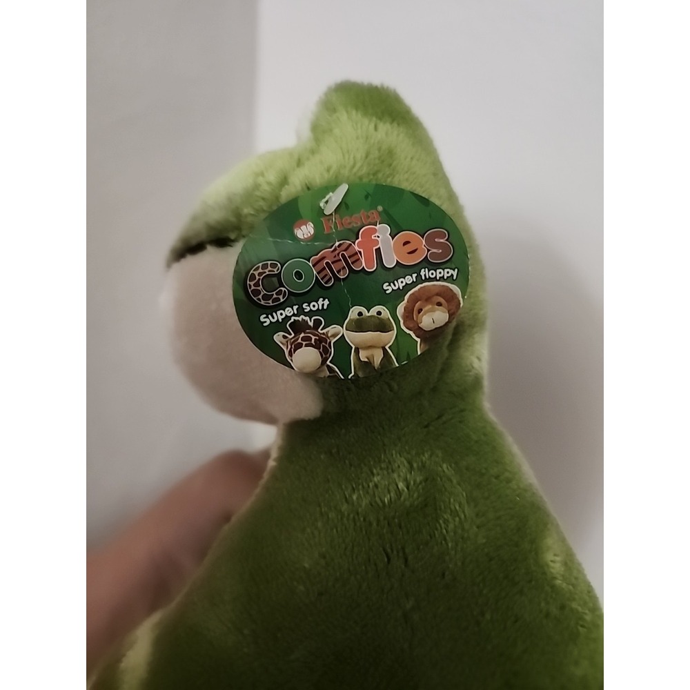 Fiesta Comfies Green White‎ Sitting Frog Soft Stuffed Animal Plush Toy 7" TAG